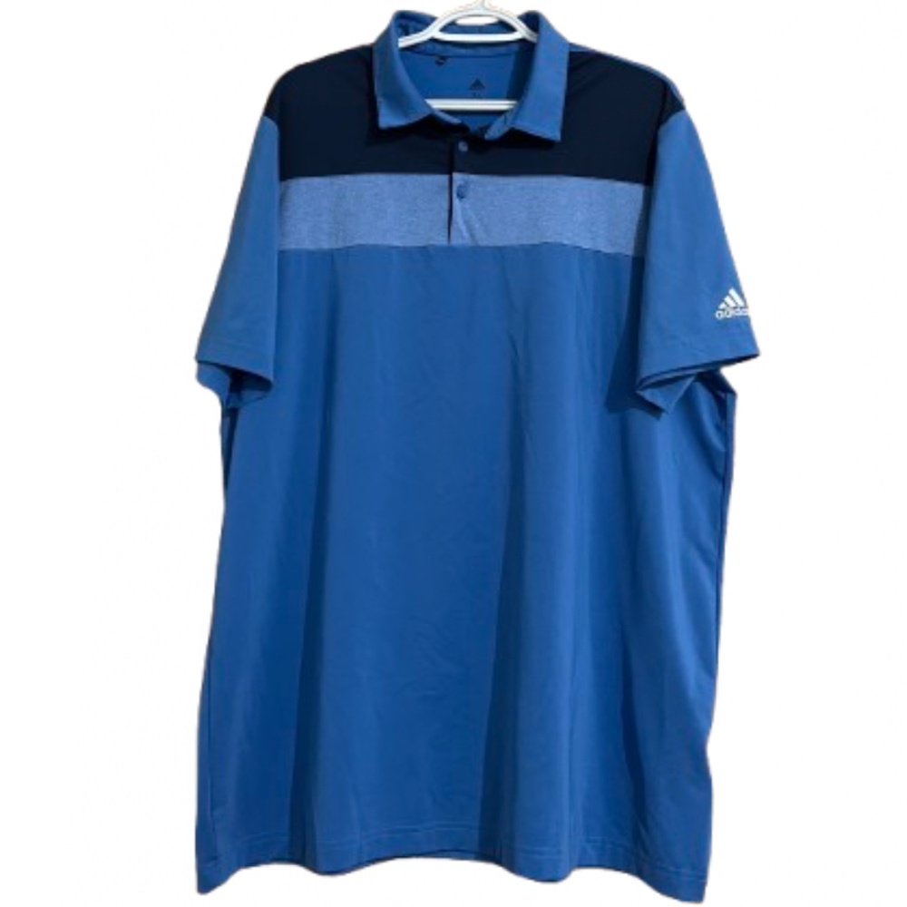 Adidas Men’s Primegreen Blue Polo Shirt Sz-XL